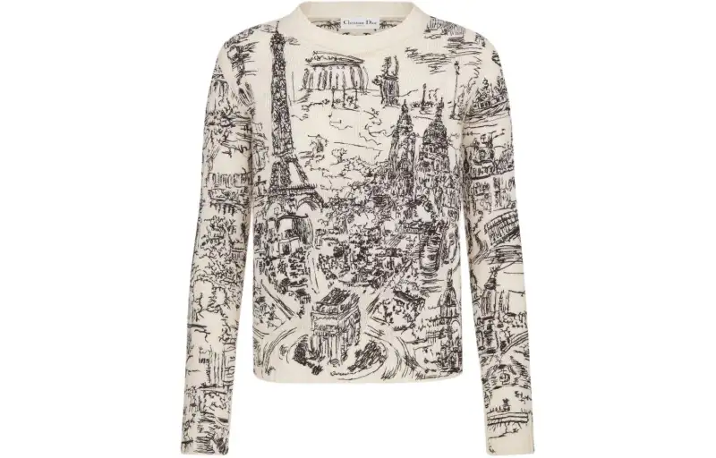 DIOR SS24 Cashmere Sweater Women's Multicolor