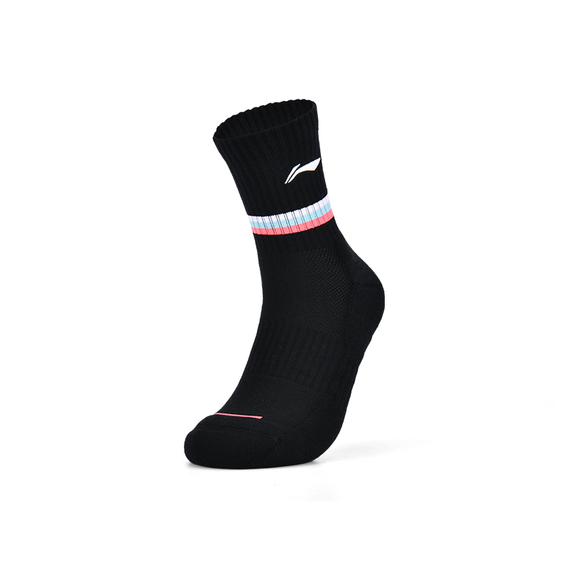 Li Ning Crew Socks Unisex Black