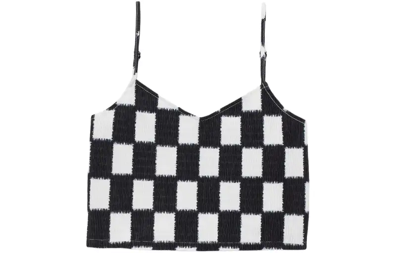 Vans Benton Checker Cami Top Camisole Women's Black