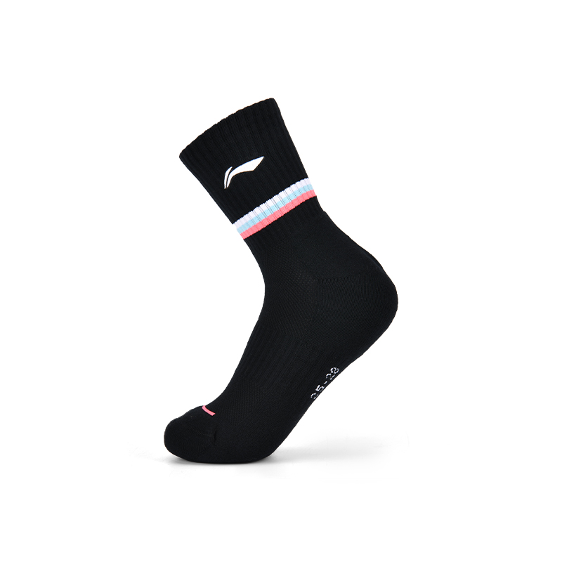 Li Ning Crew Socks Unisex Black