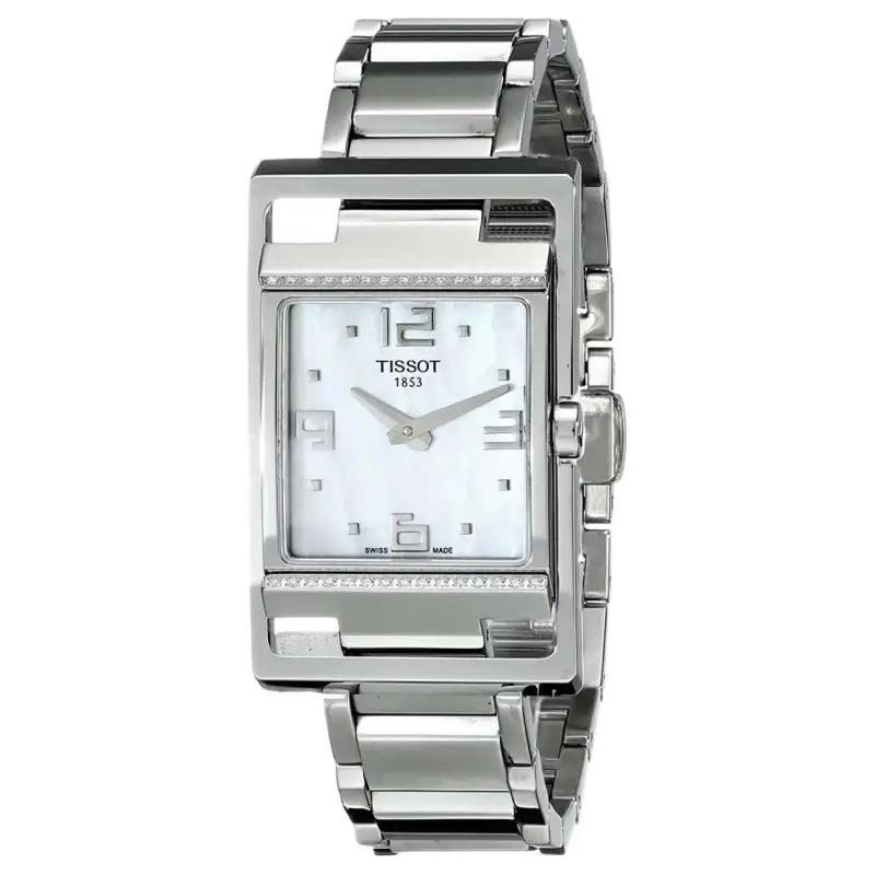TISSOT Tissot, quartz waterproof women's watch, white dial, case stainless steel, watch strap, quartz mechanism, 30meter, 26mm