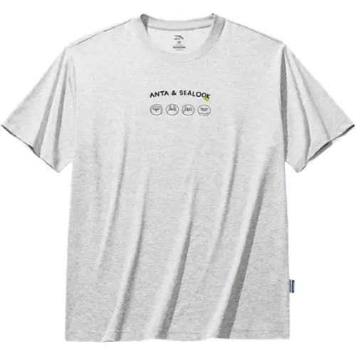 Anta x HAIBAOKANKAN,LIANMINGKUAN Lifestyle Collection Sports Lifestyle Collection T Shirt Unisex Gray Heather Gray