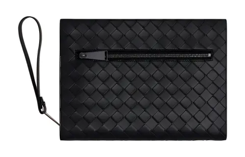 Bottega Veneta Cow Leather Storage Bag Small Men's Black