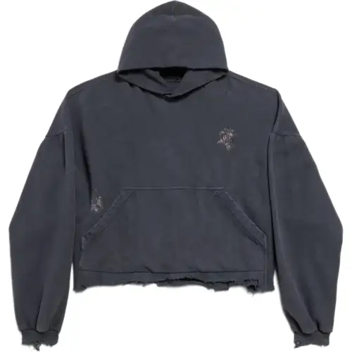 Balenciaga Nail Polish Cropped Hoodie