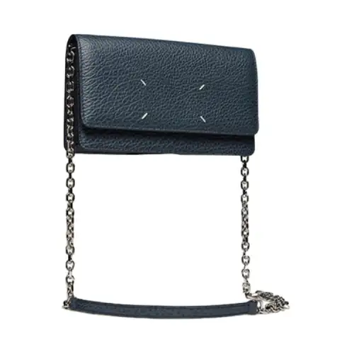 Maison Margiela Calfskin Wallet Women's Dark Blue