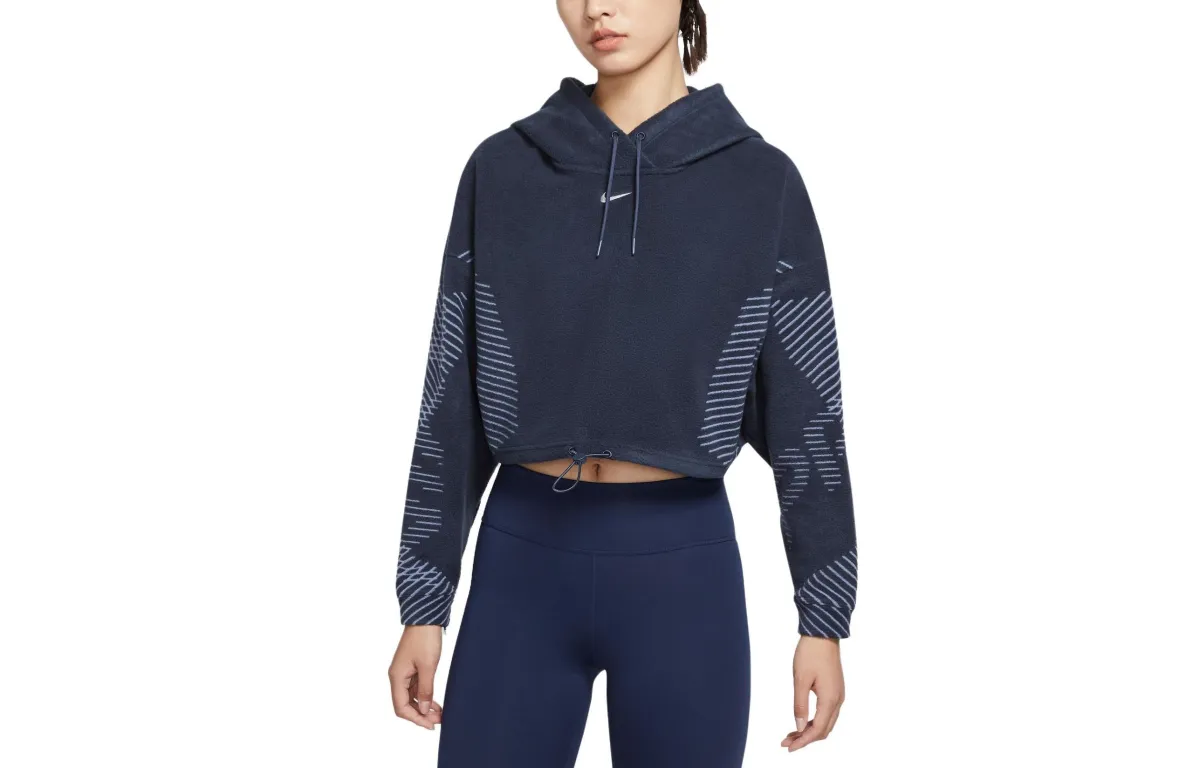 Nike Sweatshirts Women's Lightning Blue/(Metallic Silver) Hooded Moderate Other