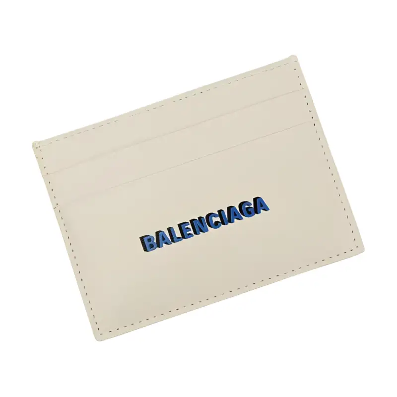 Balenciaga Leather Card Holder, Wallet Men's White