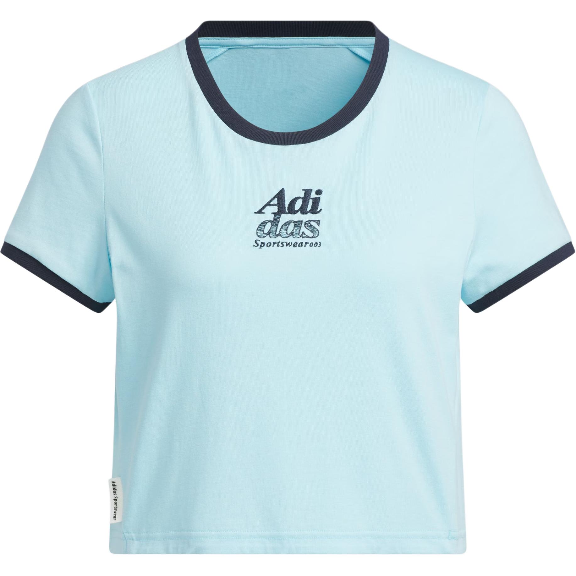 Женская футболка adidas SMALL LOGO T-SHIRT (синяя)