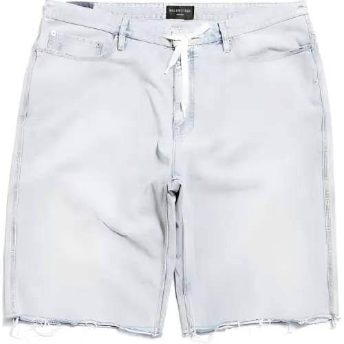 Balenciaga Denim Shorts Men's White