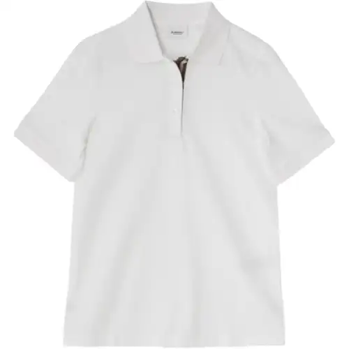 Burberry T Shirts Women's White Lapel