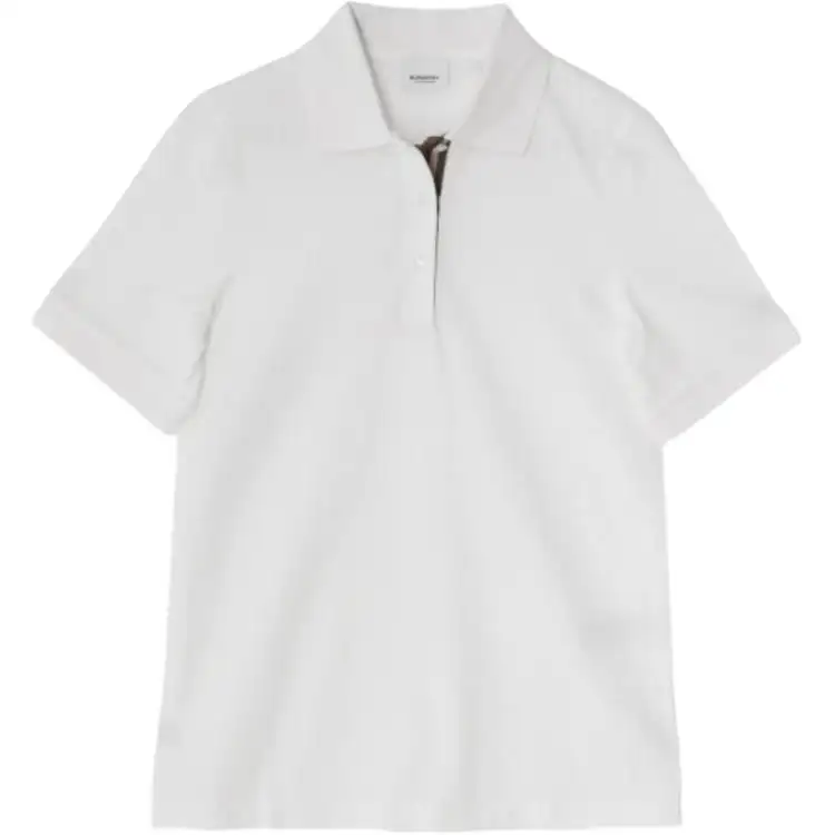 Burberry T Shirts Women's White Lapel