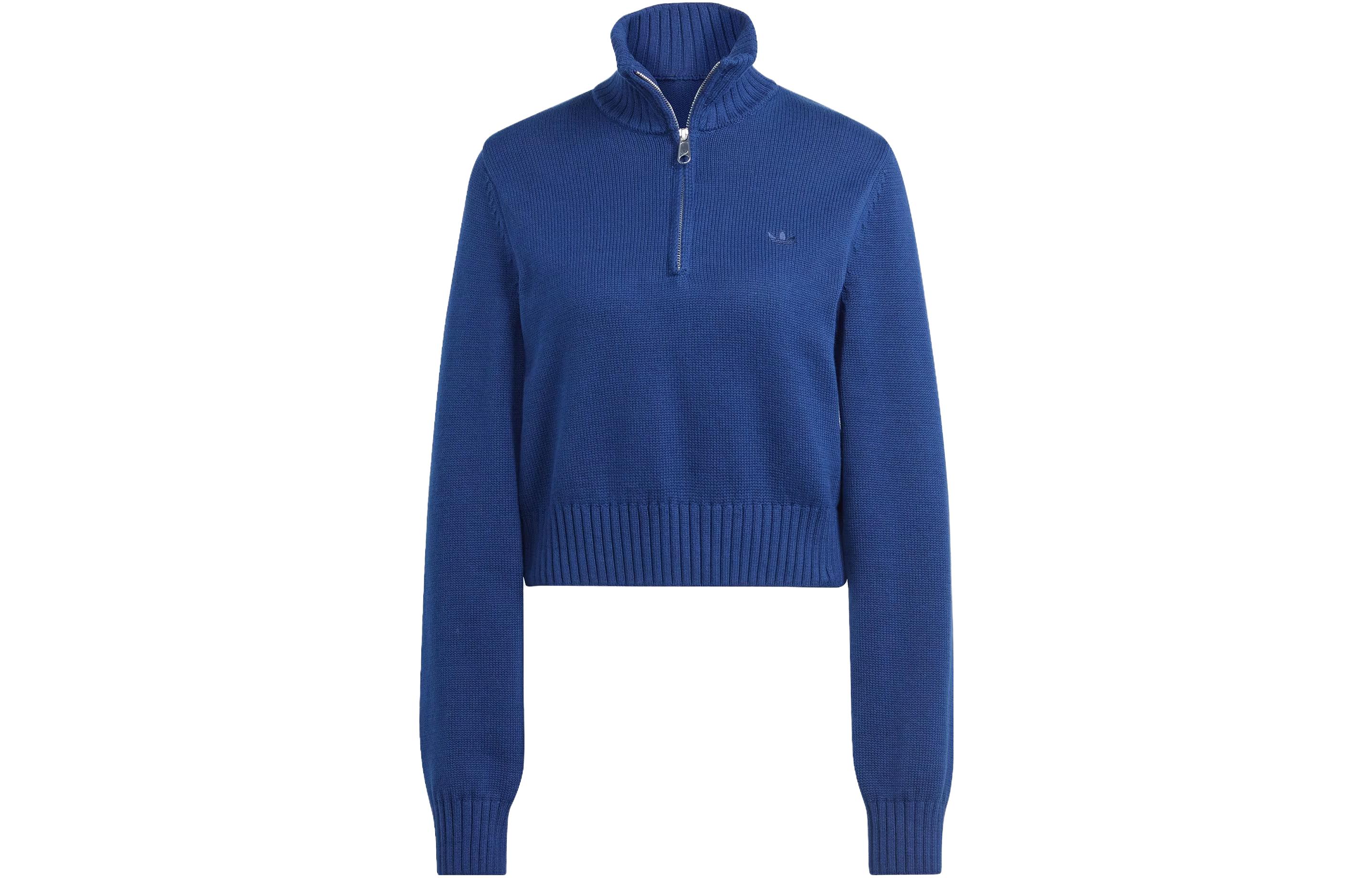 Женская куртка adidas originals Premium Essentials Half Zip (темно-синяя)
