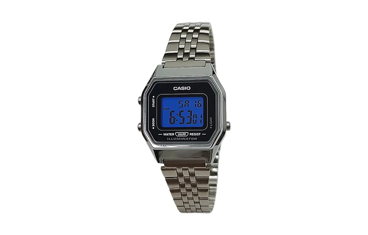 CASIO Custom Collection Quartz Movement Stainless Steel Strap Watch Men's Watches Black Dial
