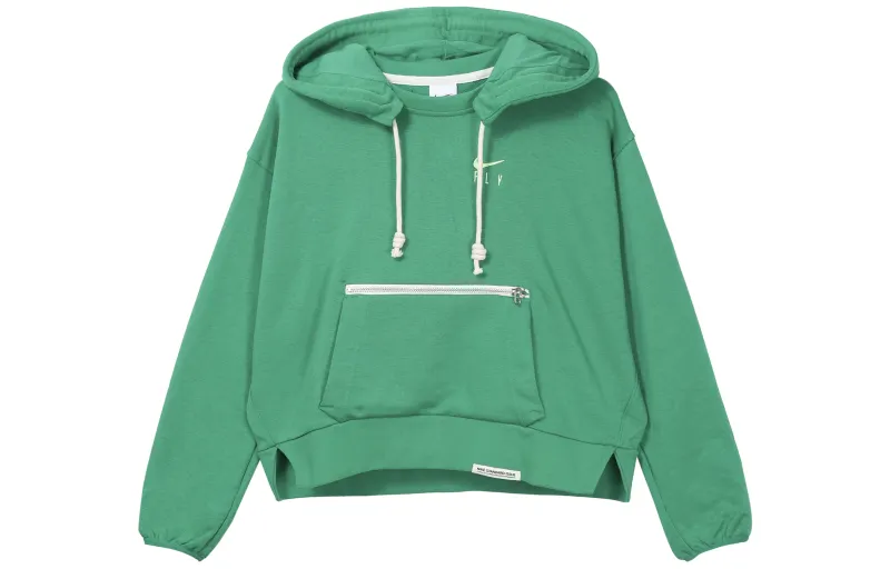Nike Sweatshirts Women's Green Hooded Moderate Regular