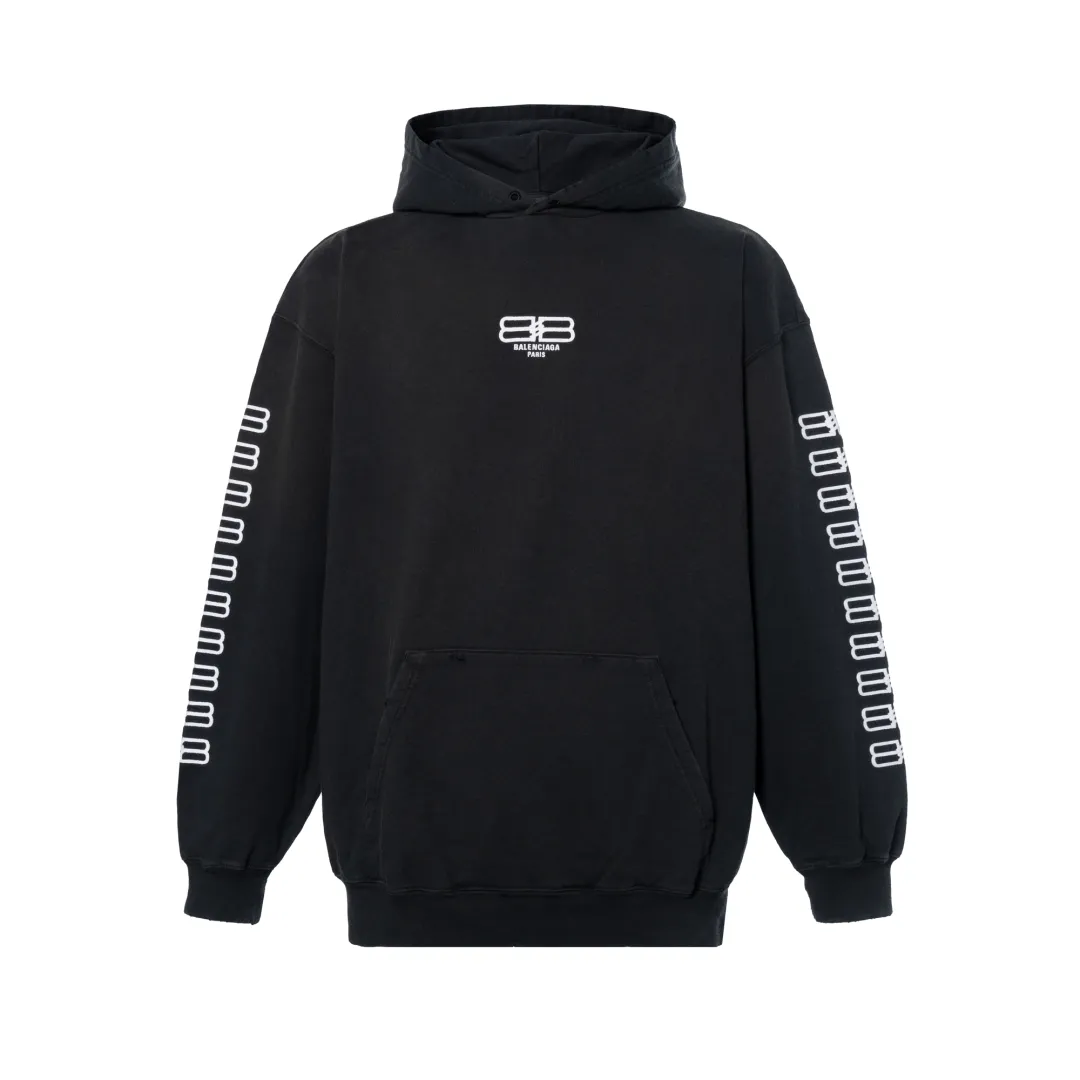 Balenciaga Bb Paris Icon Medium Fit Hoodie