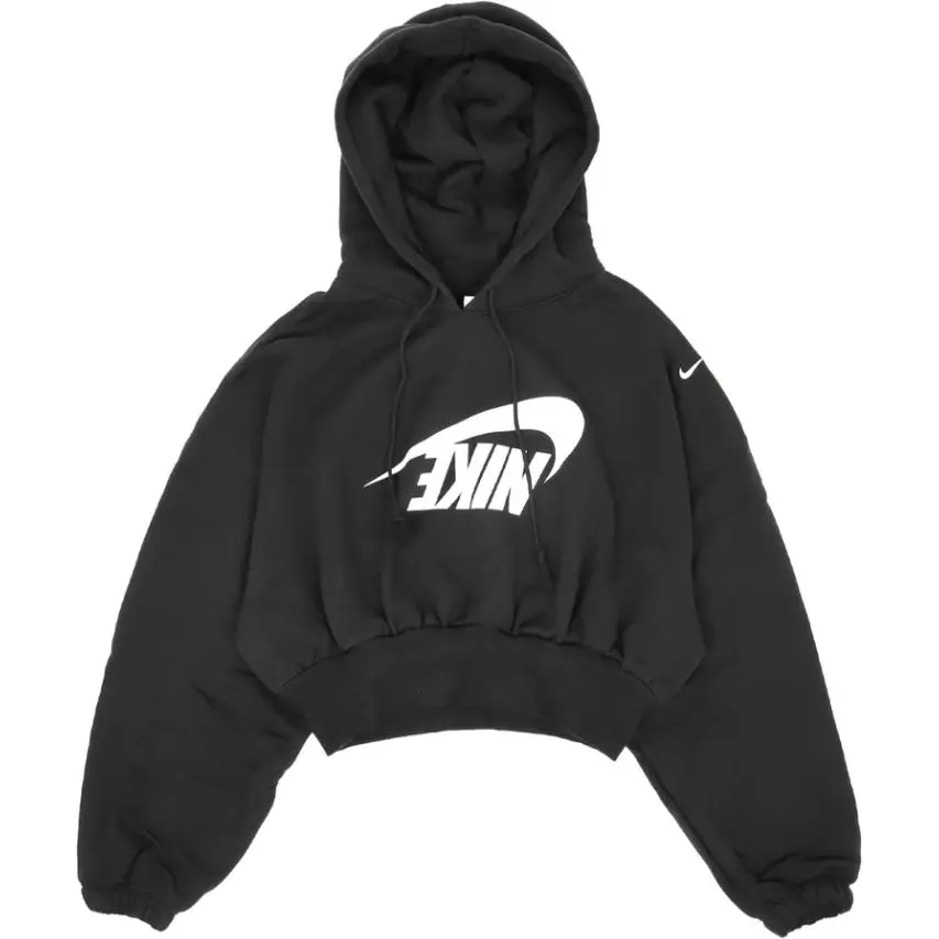 Nike Sweatshirts Women's Black Hooded Moderate Regular