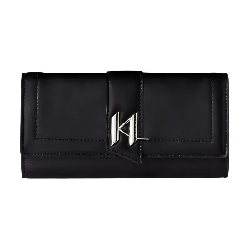 KARL LAGERFELD / Karl Lagerfeld Jeans Cow Leather Wallet Women's Black