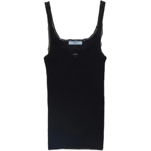 PRADA Camisoles Women's Black Crew Neck Moderate Other
