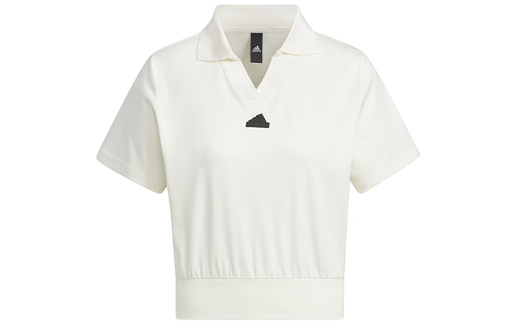 Женская футболка adidas logoPolo (белая)