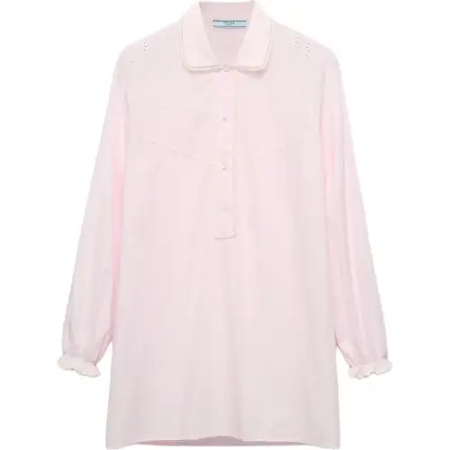 Prada Embroidered batiste shirt