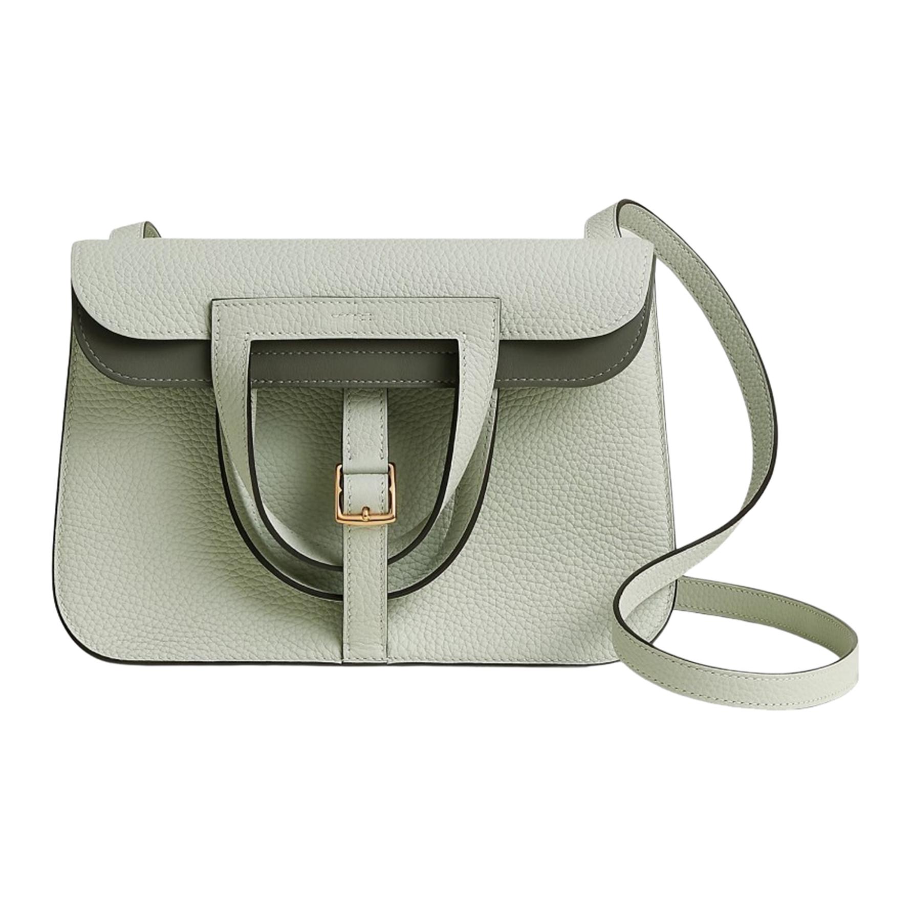 Женская сумка Hermes Halzan 25 Clemence (серая)