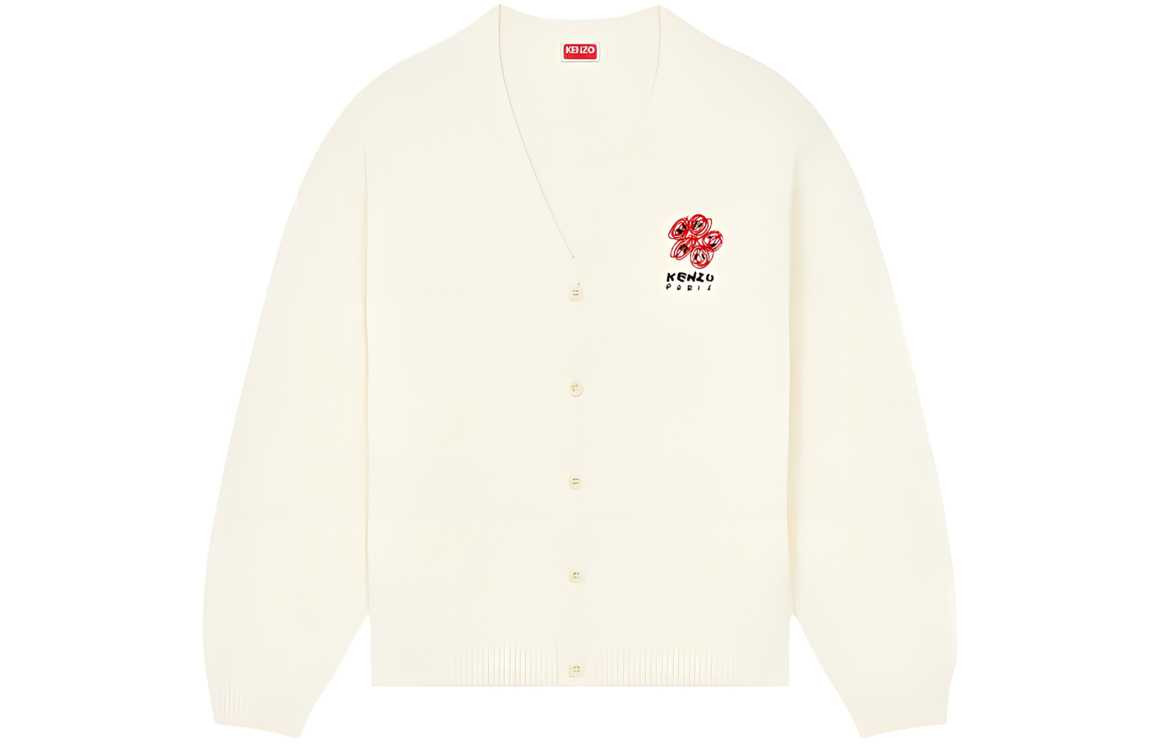 KENZO Drawn Varsity Embroidered Cardigan