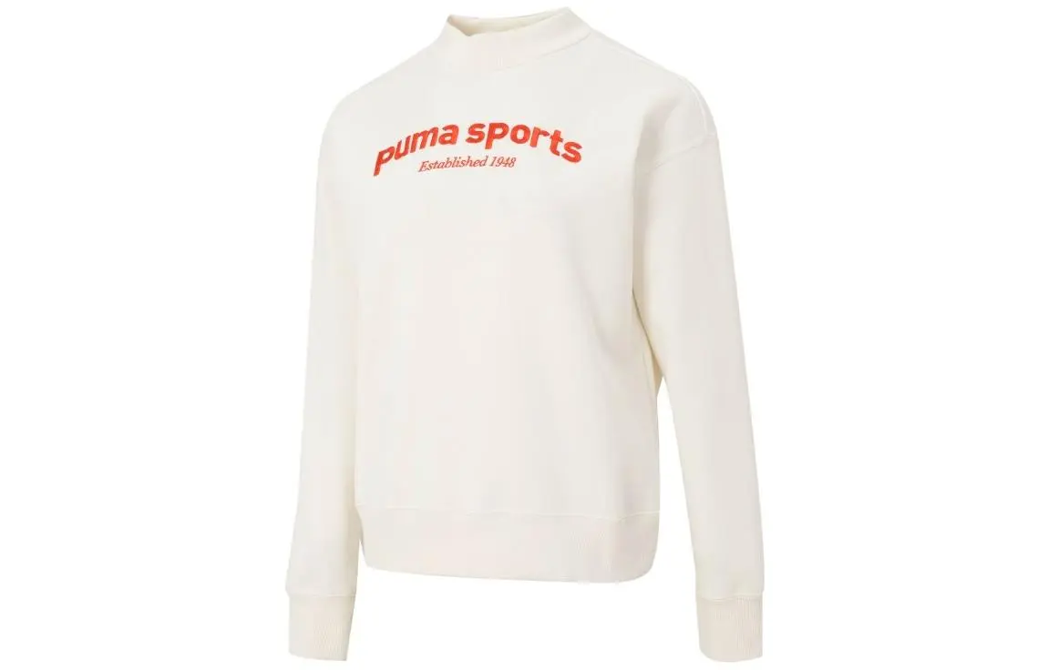 PUMA Sweatshirts Women's White Half-Turtleneck Thickened Regular