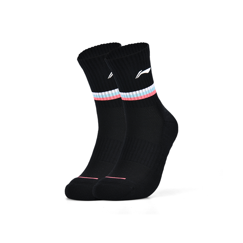 Li Ning Crew Socks Unisex Black