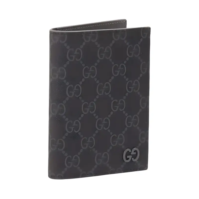 GUCCI Supreme Canvas Passport Holder Men's Black