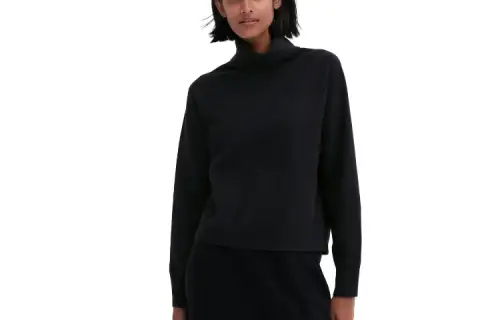 UNIQLO Knitwear Women's Black Lapel Moderate Other