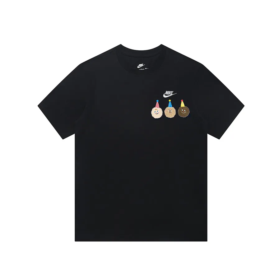 Nike T-Shirts Unisex Black Crew Neck Moderate