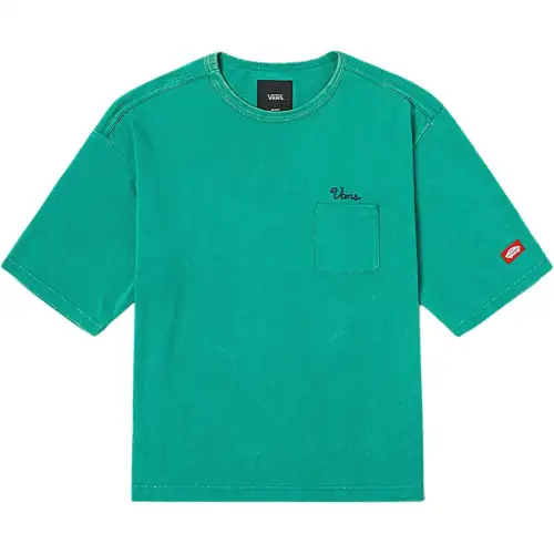 Vans T Shirts Unisex Green Crew Neck Moderate Straight Fit