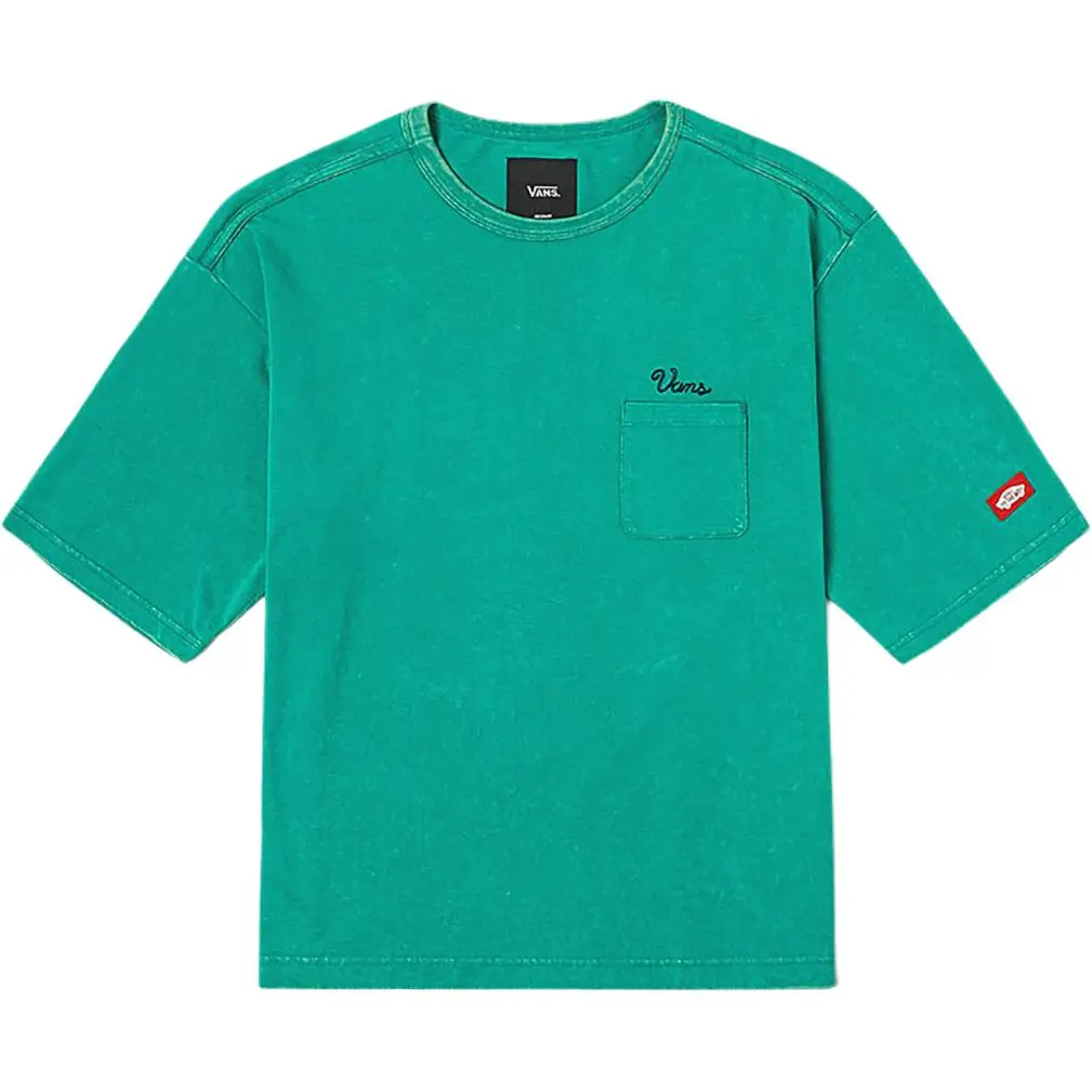 Vans T-Shirts Unisex Green Crew Neck Moderate Straight Fit