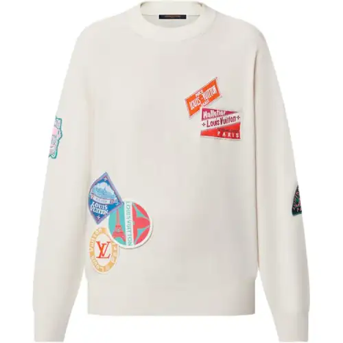 Lv Travel Patch Cashmere Pullover