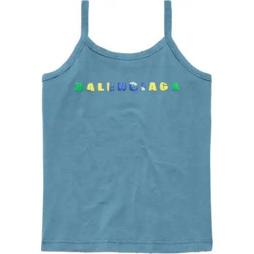 Balenciaga Tank Top Slim Fit Women's Blue
