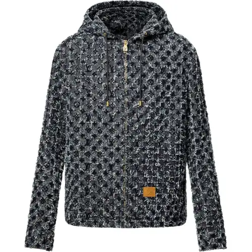 Louis Vuitton Flocked Monogram Denim Hoodie