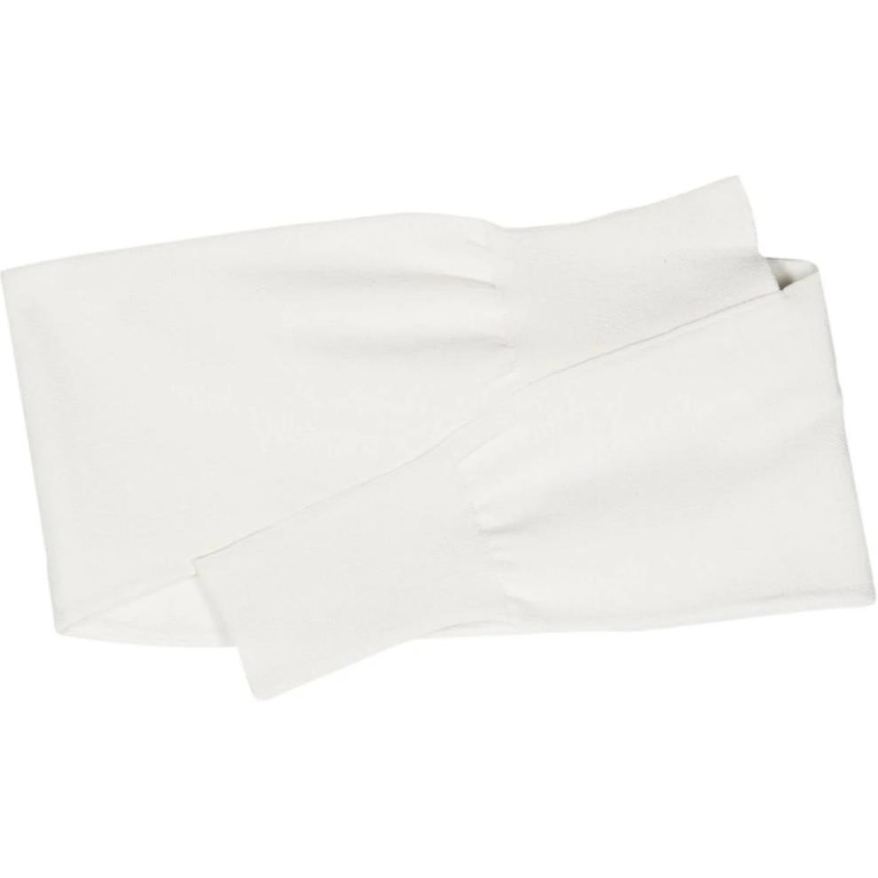 MM6 Maison Margiela SS24 solid color ribbed asymmetric hem tube top for women, white