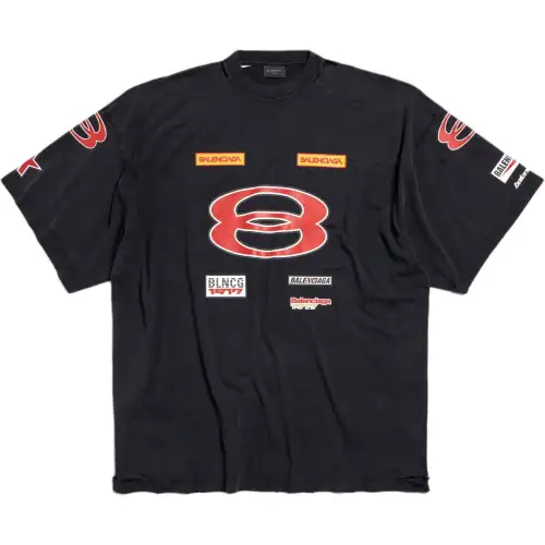 Balenciaga Logo Printed Crewneck T Shirt