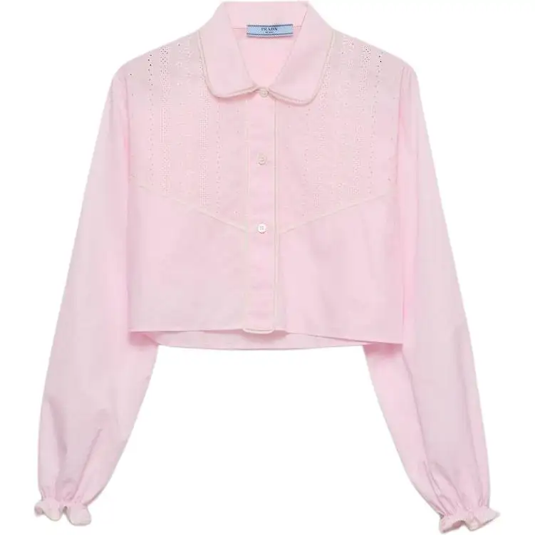 Prada batiste-embroidered shirt