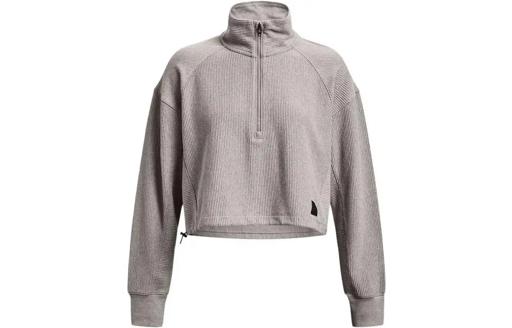 Under Armour Ottoman Sweatshirts Women's Gray Stand Collar Thickened Regular