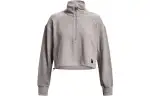 Under Armour Ottoman Sweatshirts Women's Gray Stand Collar Thickened Regular