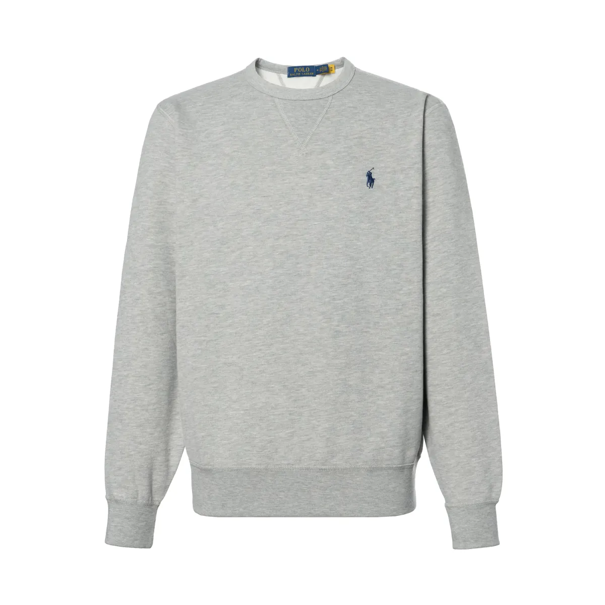 Polo Ralph Lauren Pony Logo Embroidery Crew Neck Fleece Lined Sweatshirt Men's Gray