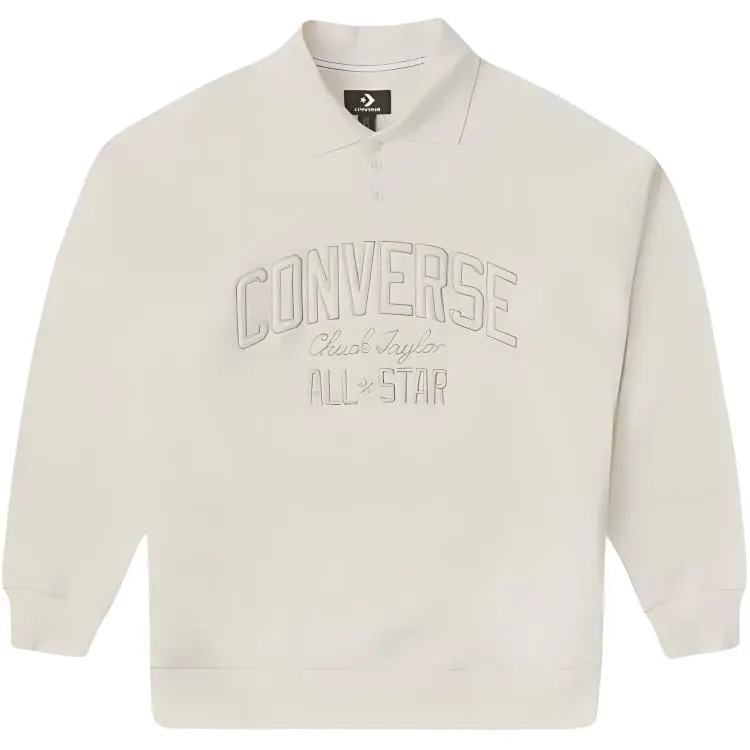 Converse BUTTONRetro Chuck Sweatshirt Women's White