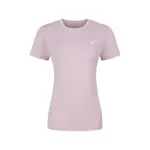 ASICS T Shirts Women's Pink Crew Neck Moderate Nipped In Waist