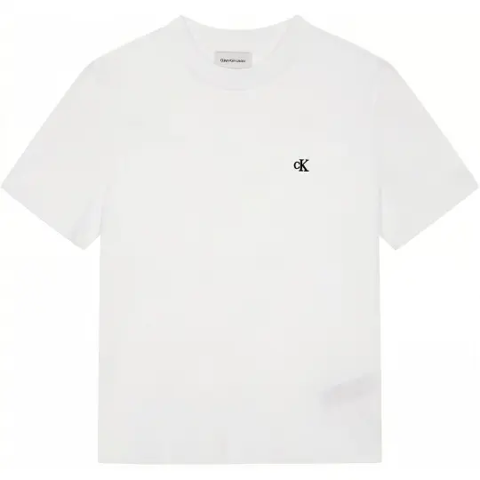 CALVIN KLEIN однотонная женская футболка с короткими рукавами и круглым вырезом с логотипом, яркая