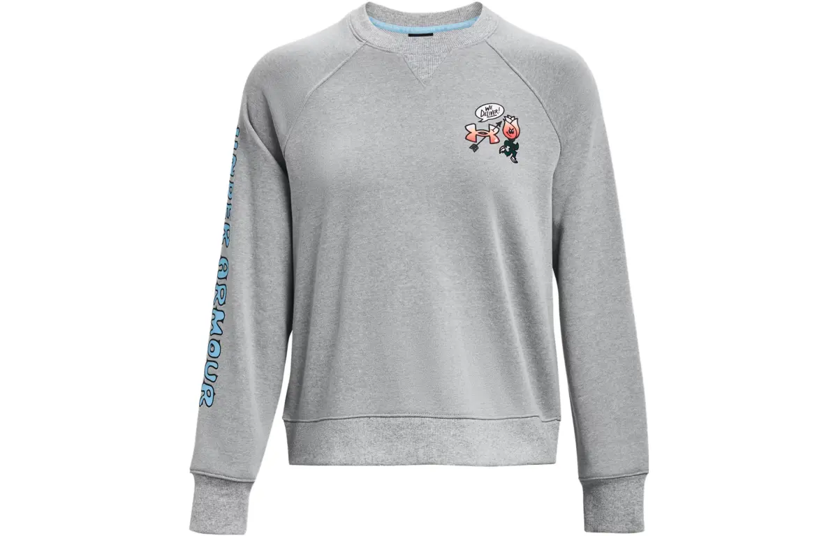 Under Armour Sweatshirts Women's Gray Crew Neck Moderate Regular