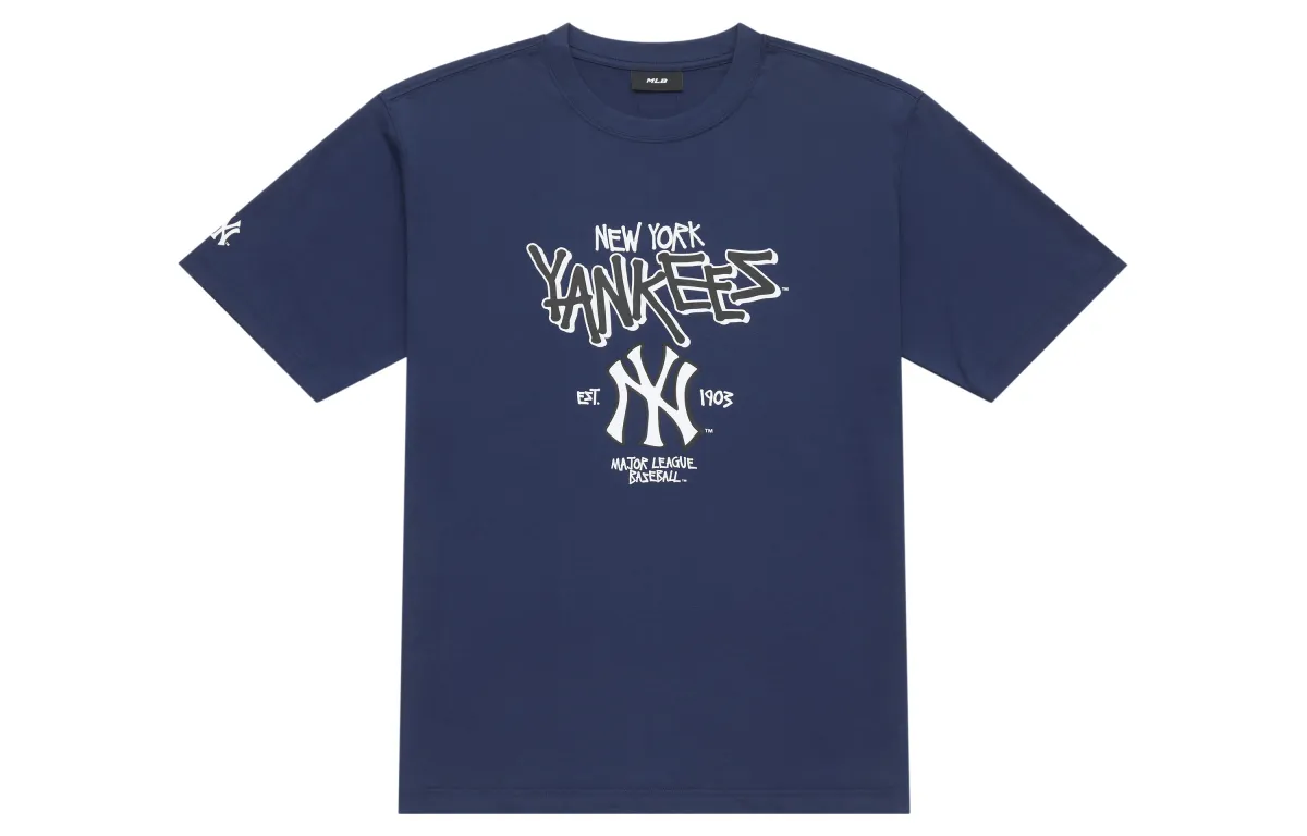 MLB New York Yankees Basic Collection SS25 T Shirt Unisex Navy Blue
