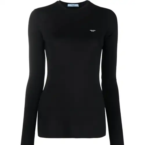 PRADA Knitwear Women's Black Crew Neck Moderate