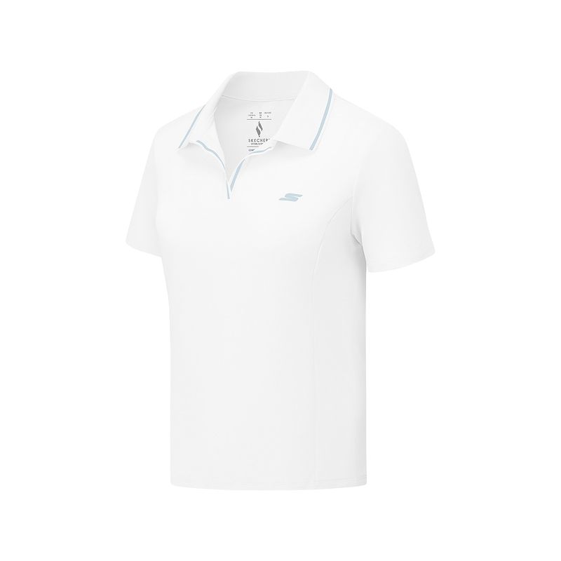 Skechers Basic Sports Collection Polo Shirt Women's Bright White/0019