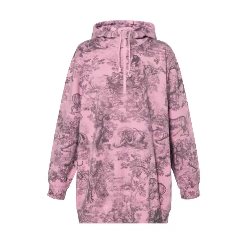 DIOR Sweatshirts Women's Peach Hooded Moderate Regular